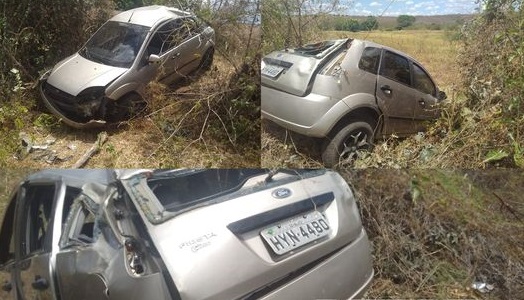 Acidente deixa 04 pessoas feridas na CE-060 em Mineirolândia
