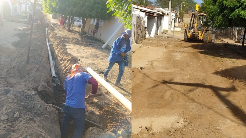 Obras da rede de esgoto na localidade de Anafuê estão em fase de conclusão