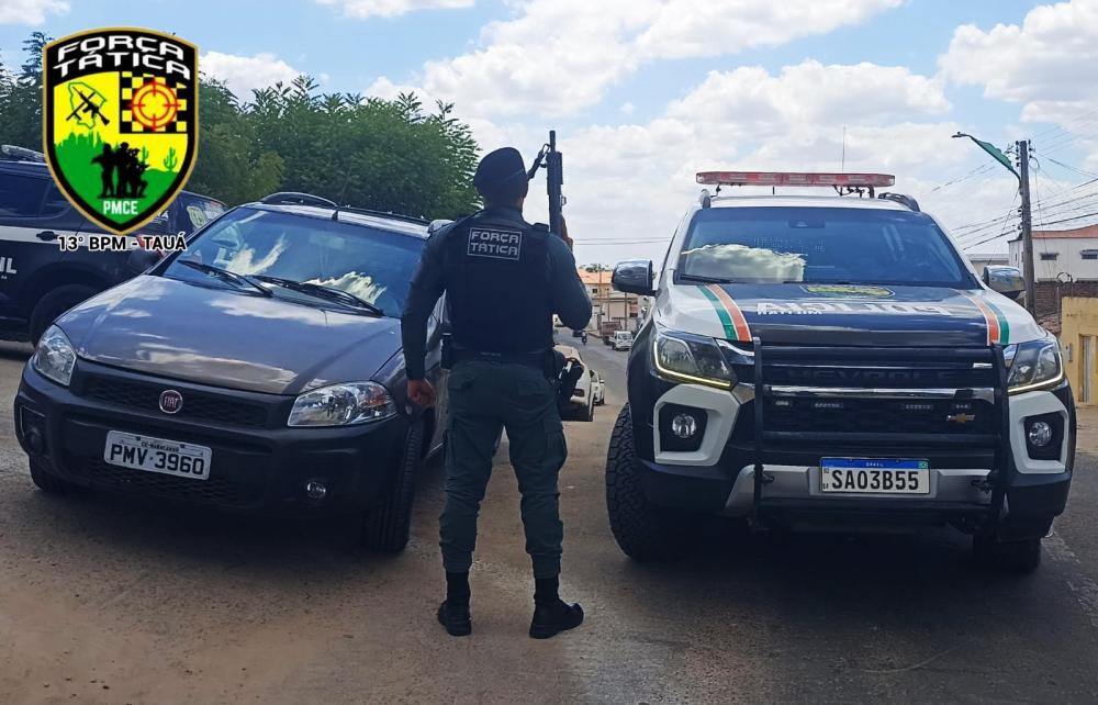 Força Tática de Tauá apreende carro com placa adulterada