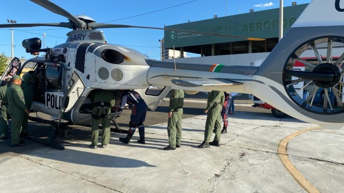 Ciopaer realiza transporte aeromédico de criança vítima de queimaduras em Tianguá