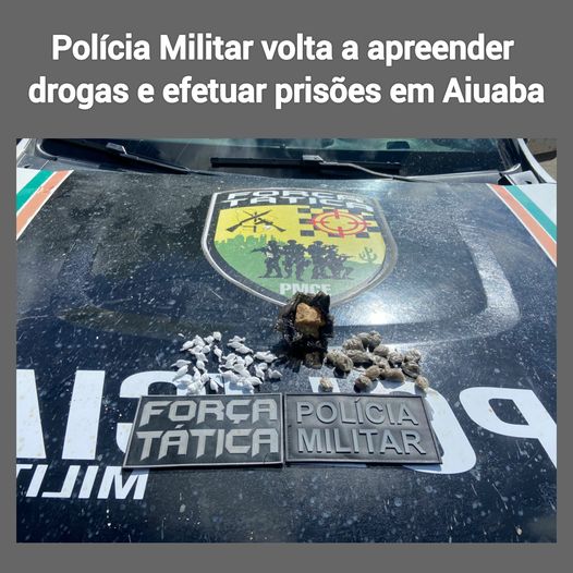 Polícia Militar volta a apreender drogas e efetuar prisões em Aiuaba