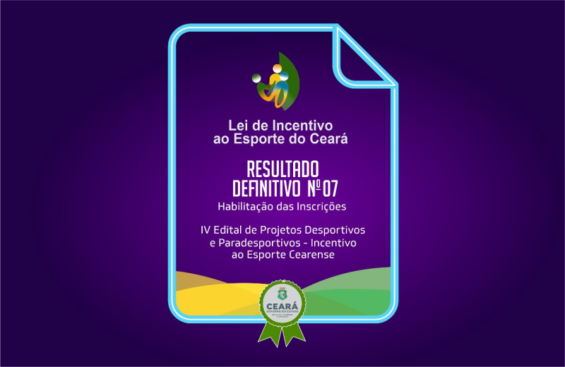 Sejuv divulga resultado definitivo nº 07 da etapa “Habilitação das Inscrições” do IV Edital de Projetos Desportivos e Paradesportivos