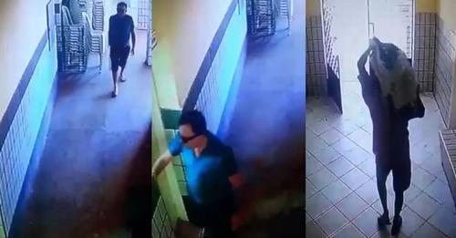 Diretor escolar de Quixeramobim flagrado furtando merenda é preso após descumprir medidas cautelares