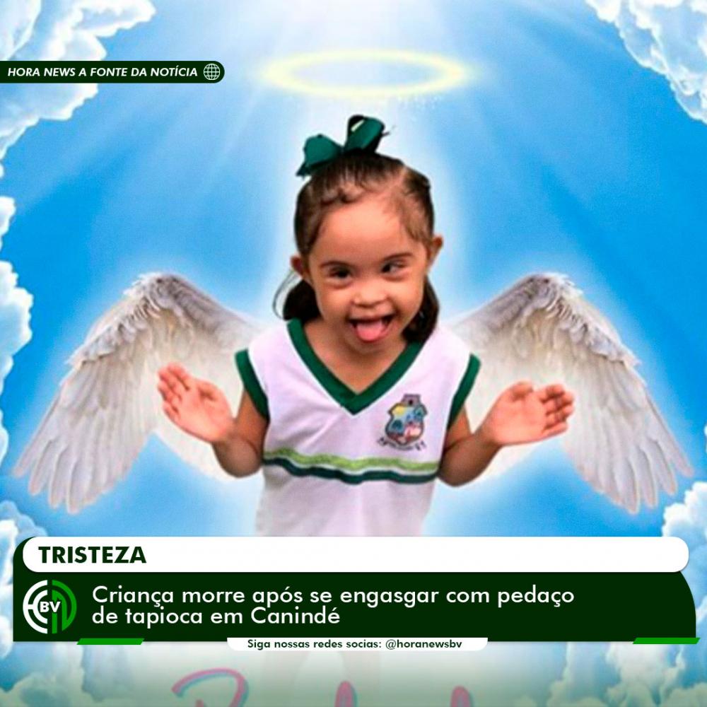 Criança morre após se engasgar com pedaço de tapioca em Canindé