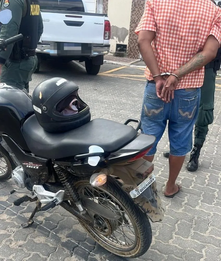 Homem que furtou moto na UPA de Quixeramobim é preso pela Polícia Militar