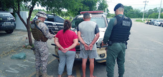 COTAR E POG PRENDEM CASAL E APREENDEM ARMA DE FOGO E MUITA DROGA DURANTE OPERAÇÃO POLICIAL.