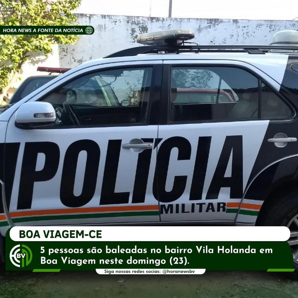 5 pessoas são baleadas no bairro Vila Holanda em Boa Viagem neste domingo (23). 