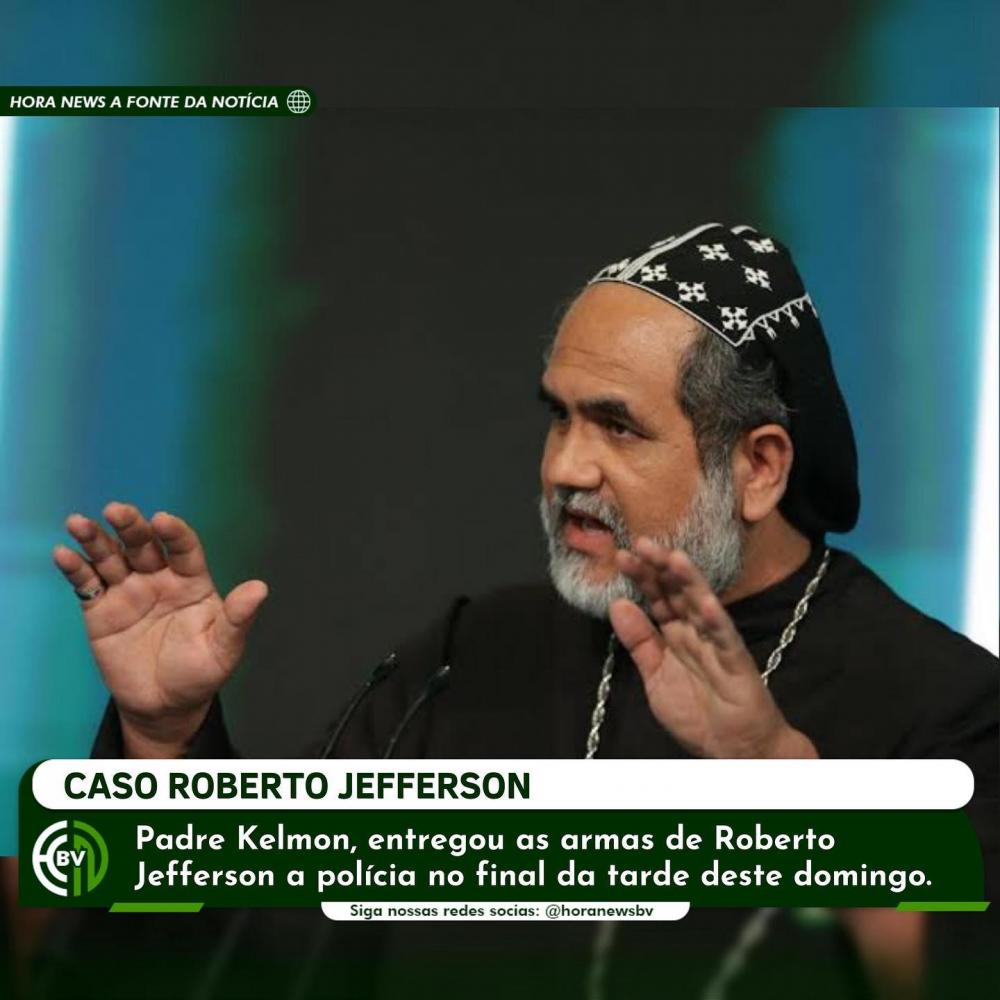 Padre Kelmon, entregou as armas de Roberto Jefferson a polícia no final da tarde deste domingo (23).