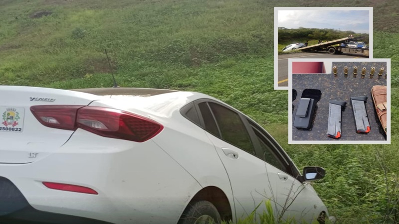 Táxi é encontrado abandonado as margens da BR-020