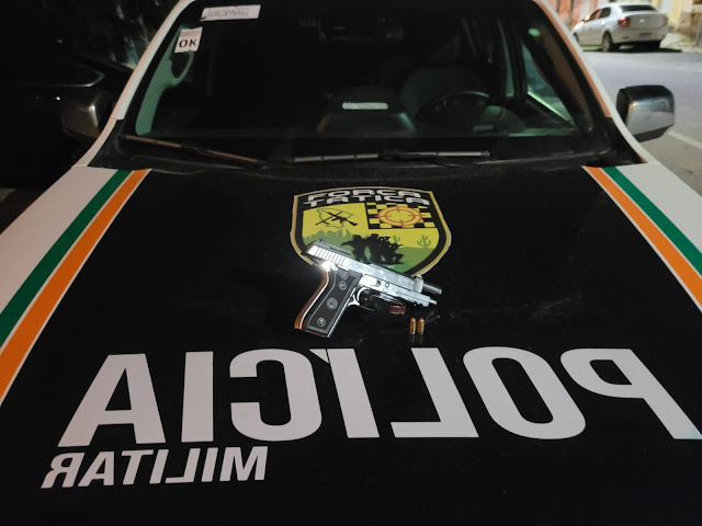 Posse ilegal de arma de fogo em Tauá; FT apreendeu uma pistola