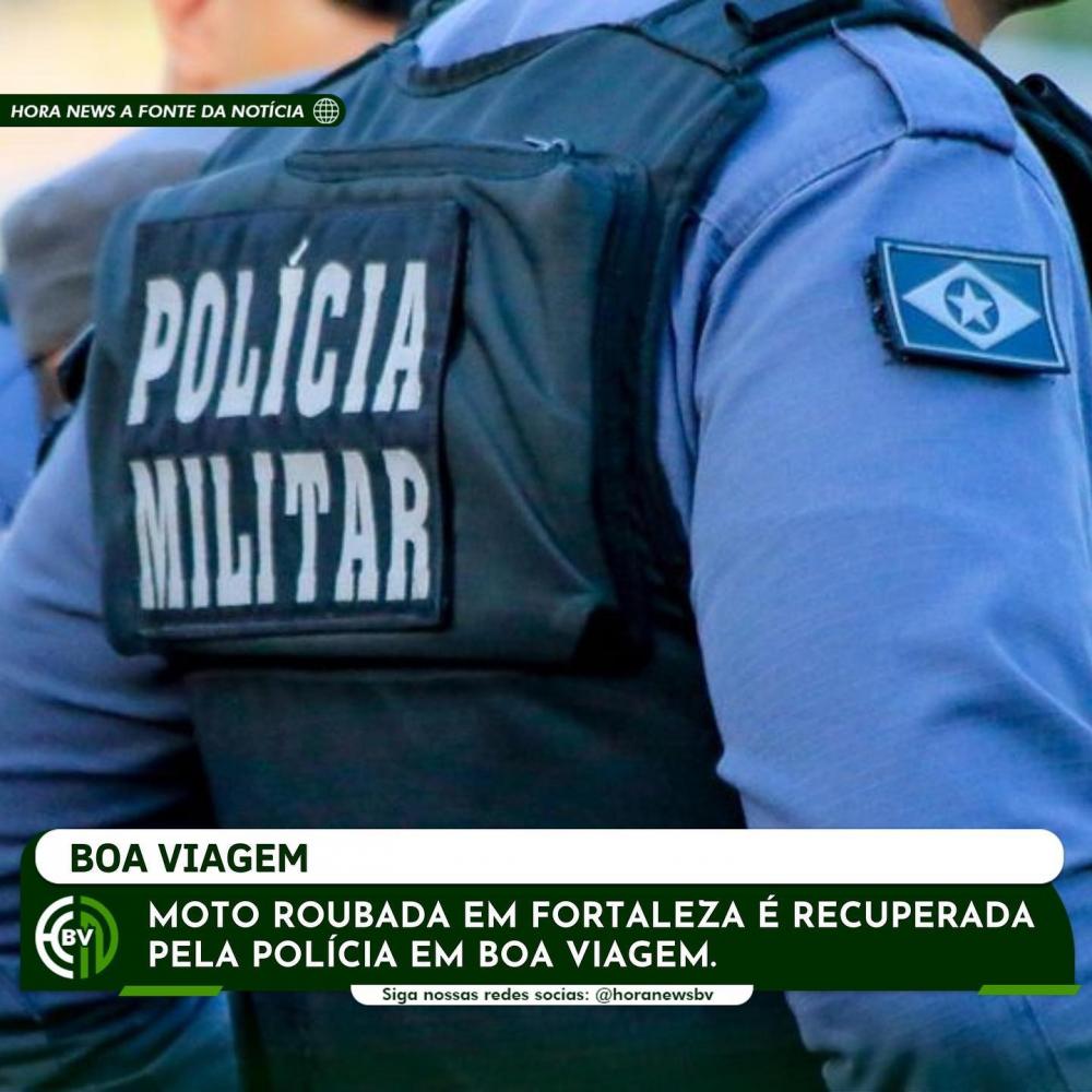 Moto roubada em Fortaleza é recuperada pela polícia em Boa Viagem