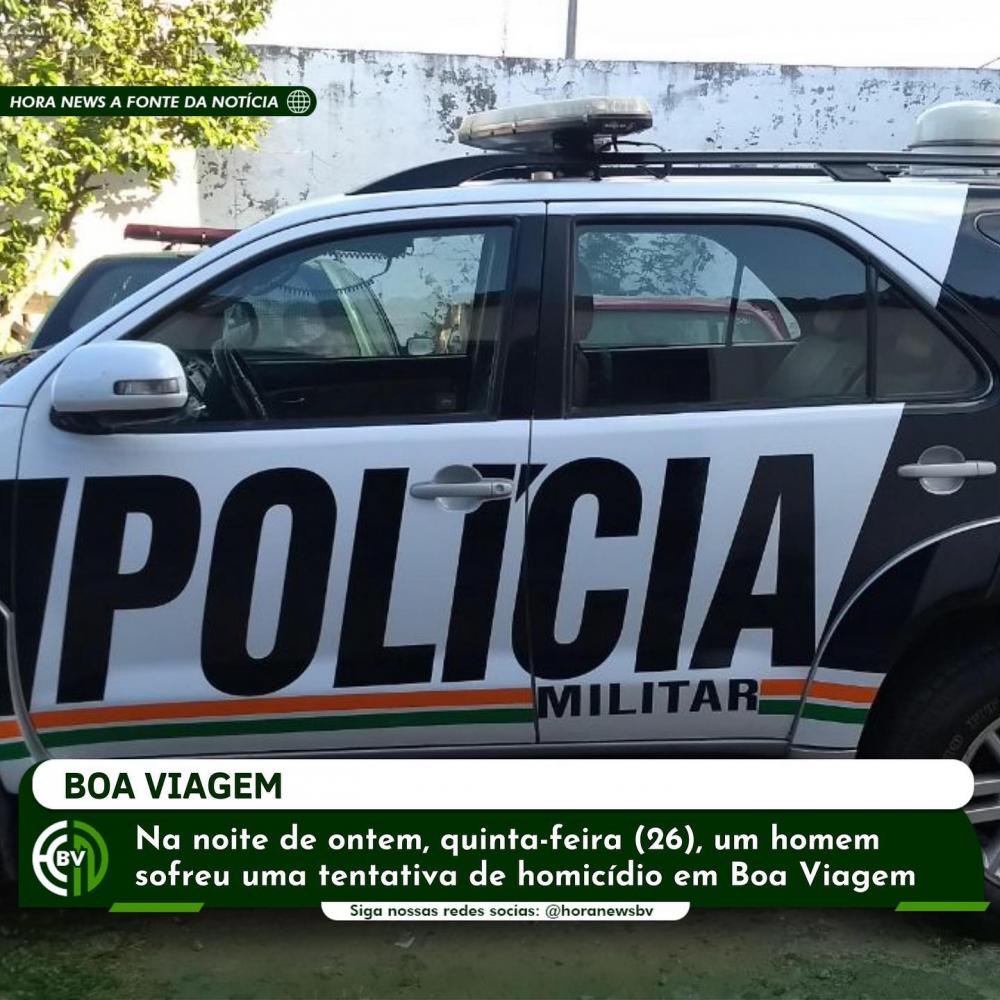 Na noite de ontem, quinta-feira (27), um homem sofreu uma tentativa de homicídio em Boa Viagem.