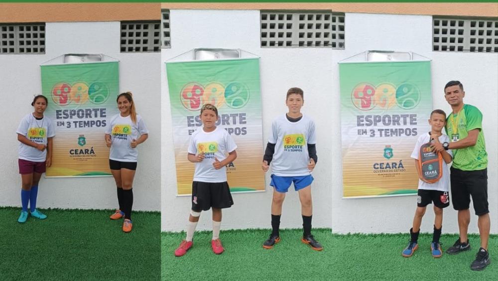 Alunos recebem material esportivo do Programa Esporte em 3 tempos