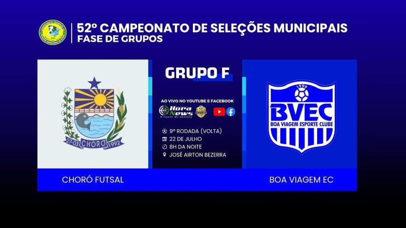 CHORÓ X BVEC FUTSAL CEARENSE DE SELEÇÕES